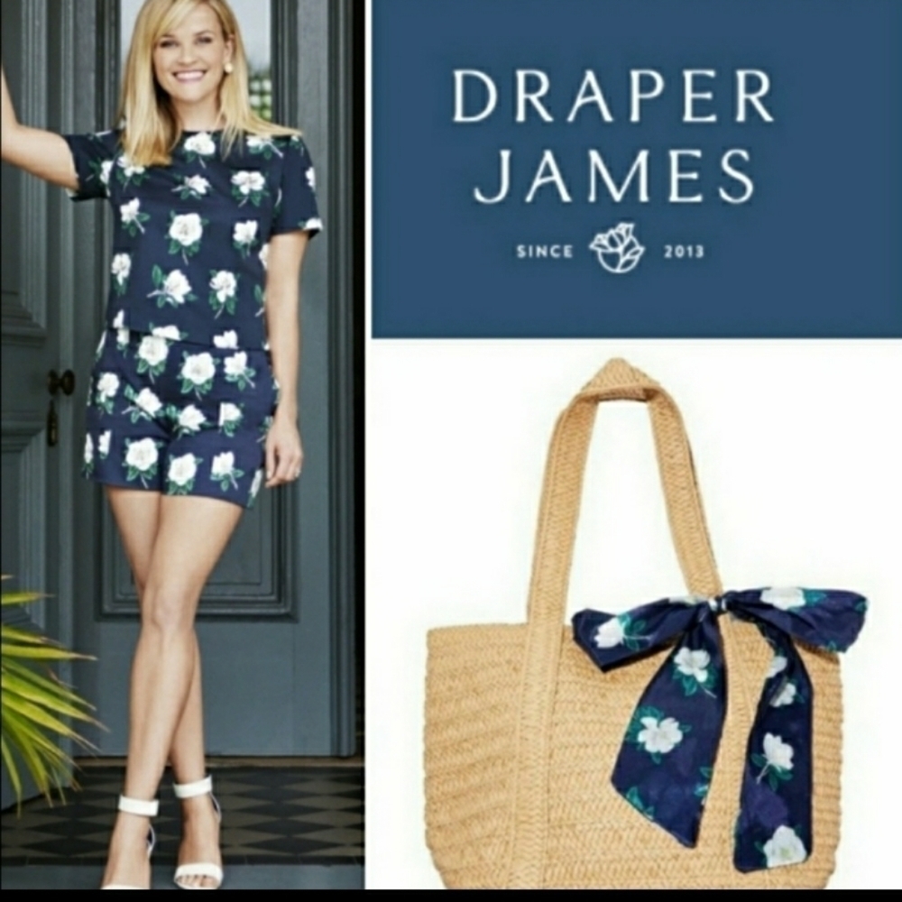 New Draper James Everyday Straw Bag